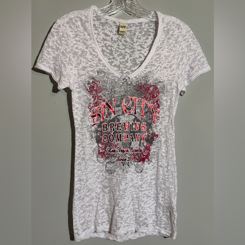 Sin City Brewing Company Sheer White & Red tee